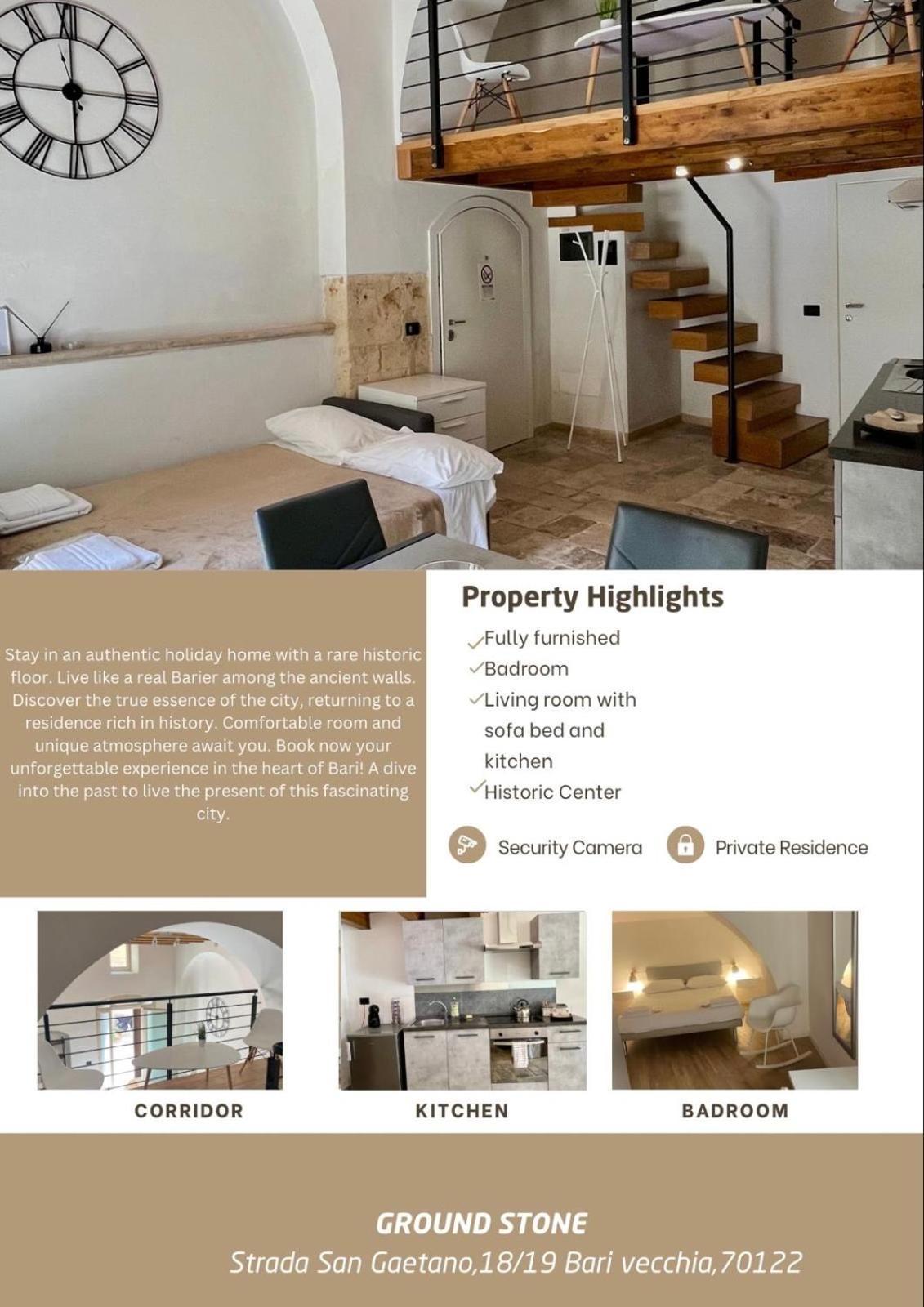 Apartamento Ground Stone Bari Exterior foto